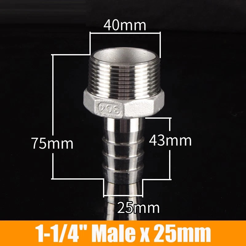 1/4"-4" Inch Female/Male Stainless Hose Connector Fitting For Air Water Fuel Gas
