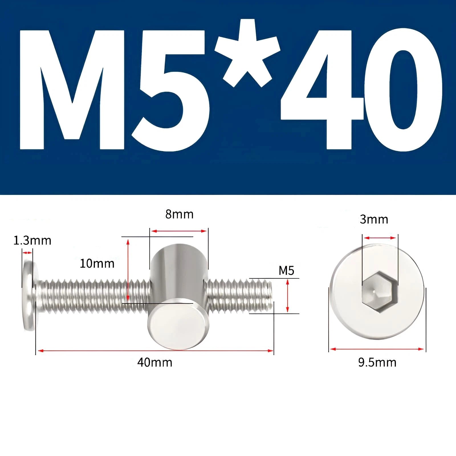 M4 M5 M6 M8 304 Stainless Steel Furniture Connecting Bolts with Barrel Nuts