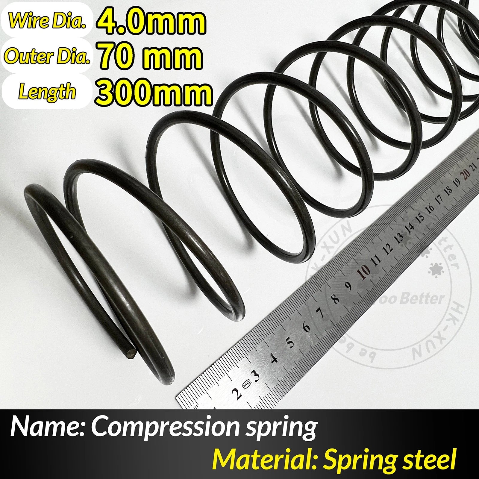 Compression Spring Pressure Springs, Wire Dia 4-5mm, OD 20-80mm, Length 300mm