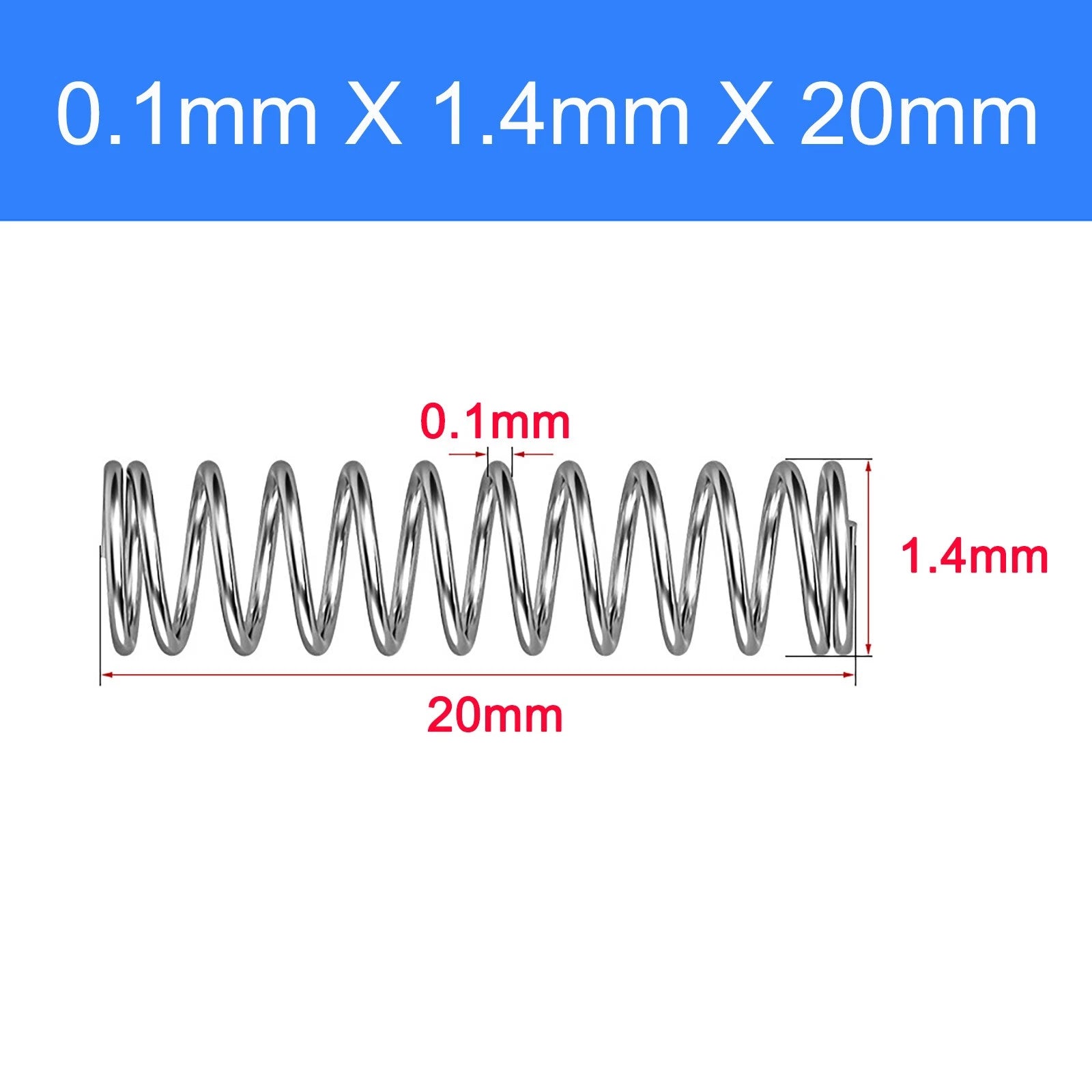 Small Micro Compression Spring Stainless Steel 0.1mm Wire Miniature Precision
