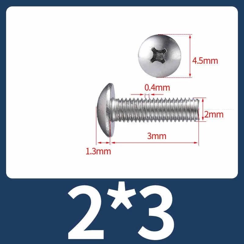 M2–M8 Stainless Steel Phillips Truss Head Machine Screws | 201 / 304 / 316 - HomeDIYer