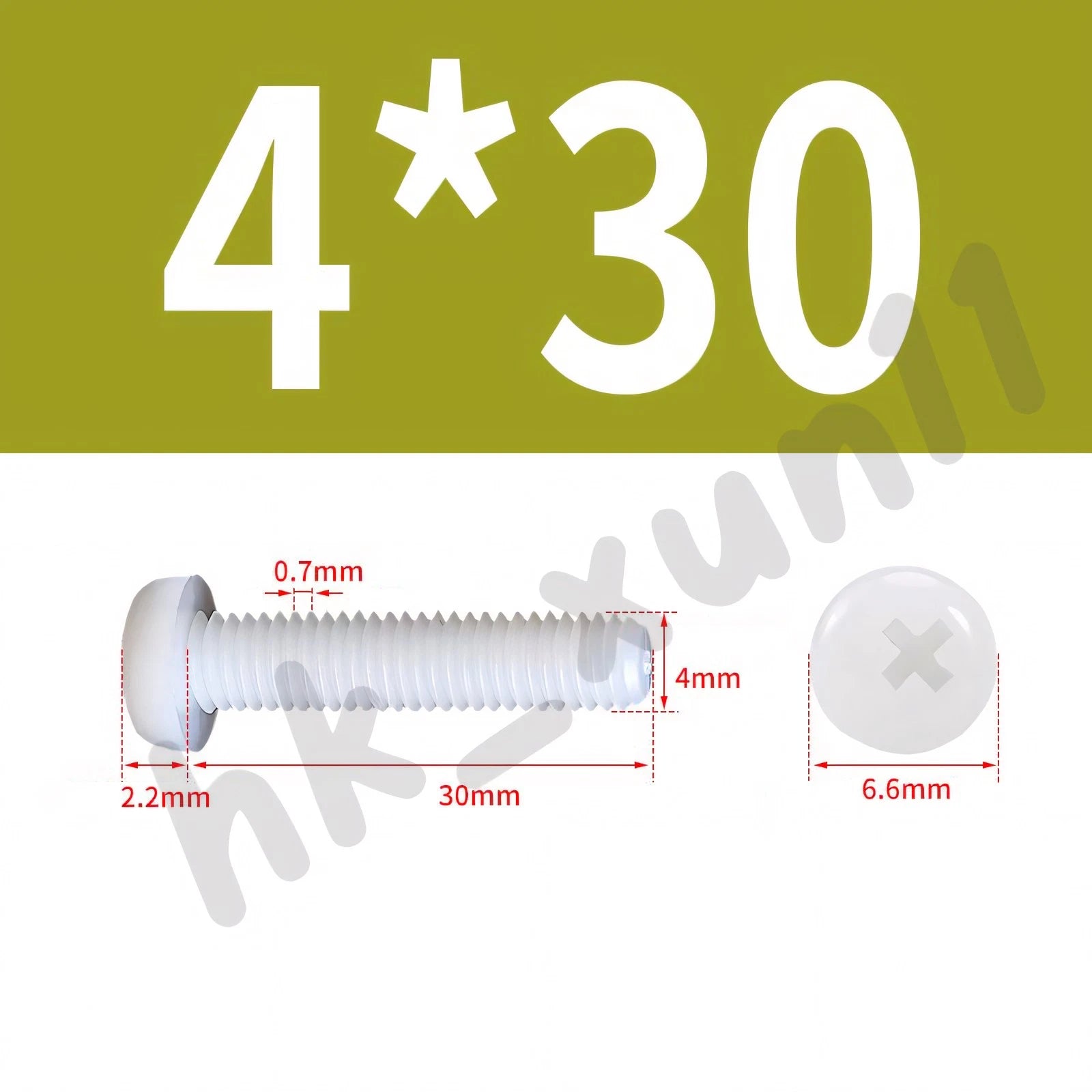 White/Black Nylon Phillips Machine Screws – M2 to M6, Plastic Round Pan Head Bolts