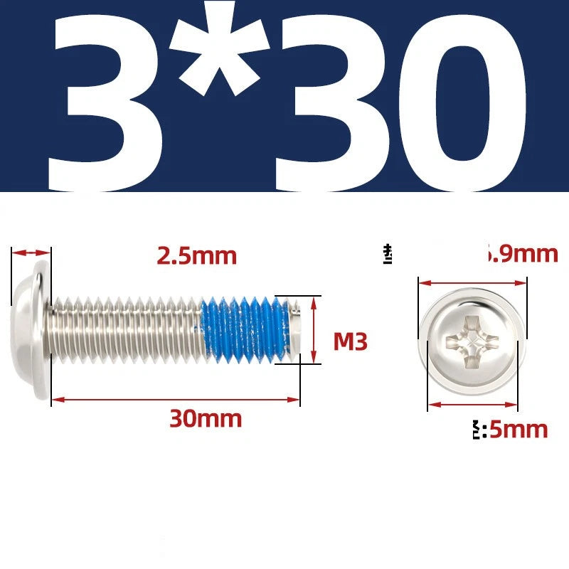 M2–M6 Flanged Button Head Screws – Carbon Steel, Phillips Drive, Nickel or Black Zinc Plated