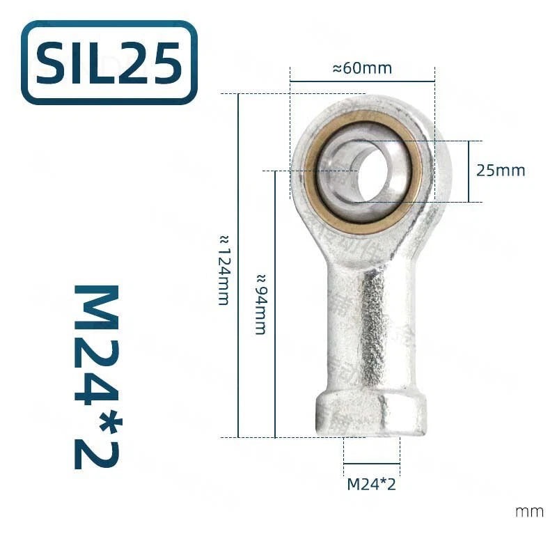SI Female Series Rod End Bearings M3 M4 M5 M6 M8 M10 - M30 Right-Left Thread