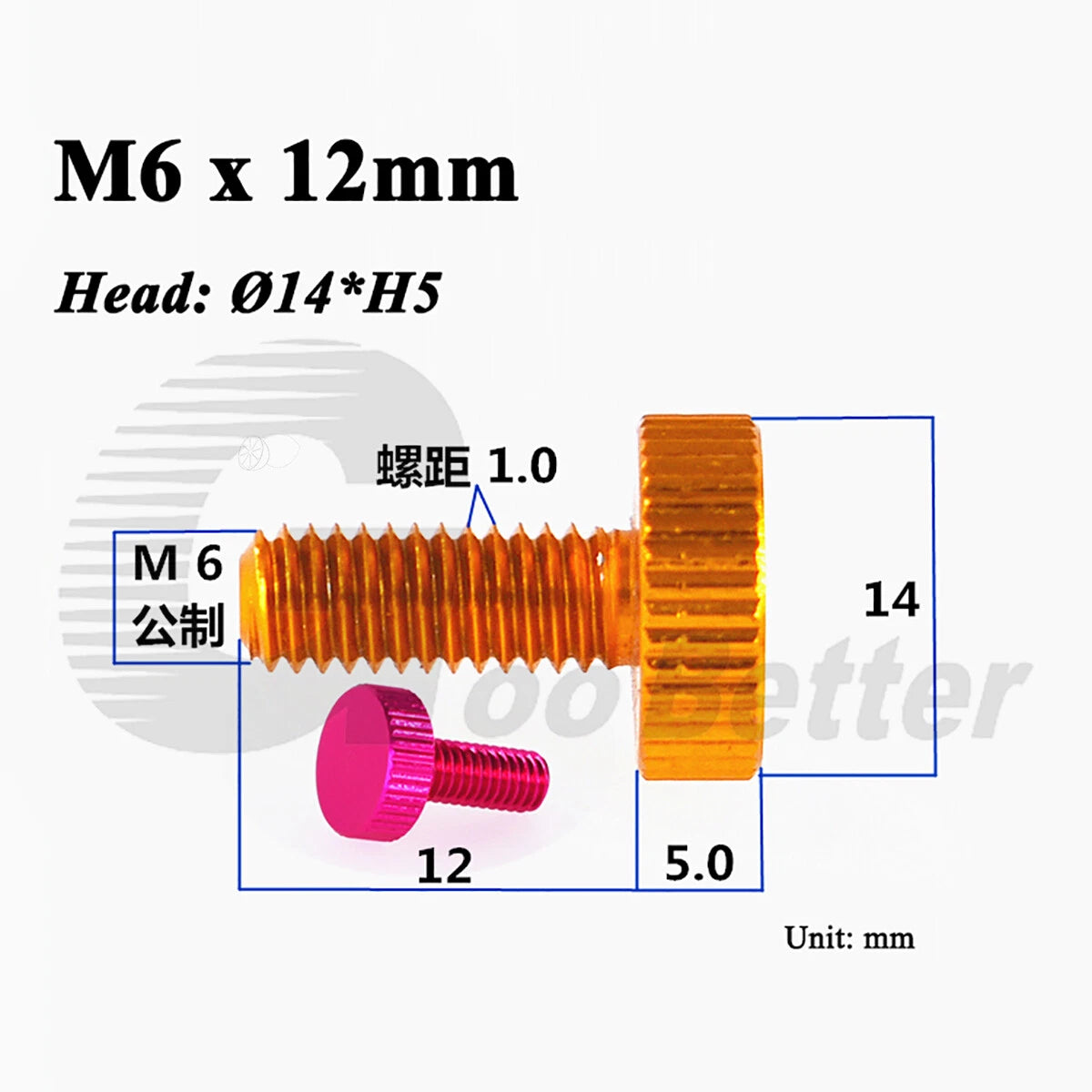 Aluminum Knurled Thumb Screws – M2 to M6 Flat Head Hand Grip Bolts, 10 Colors