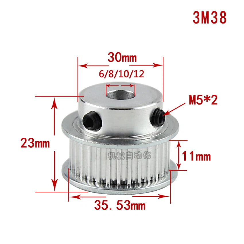 HTD-3M 12T-150T Timing Belt Pulley Pitch 3mm Tooth Width 11mm Synchronous Wheel