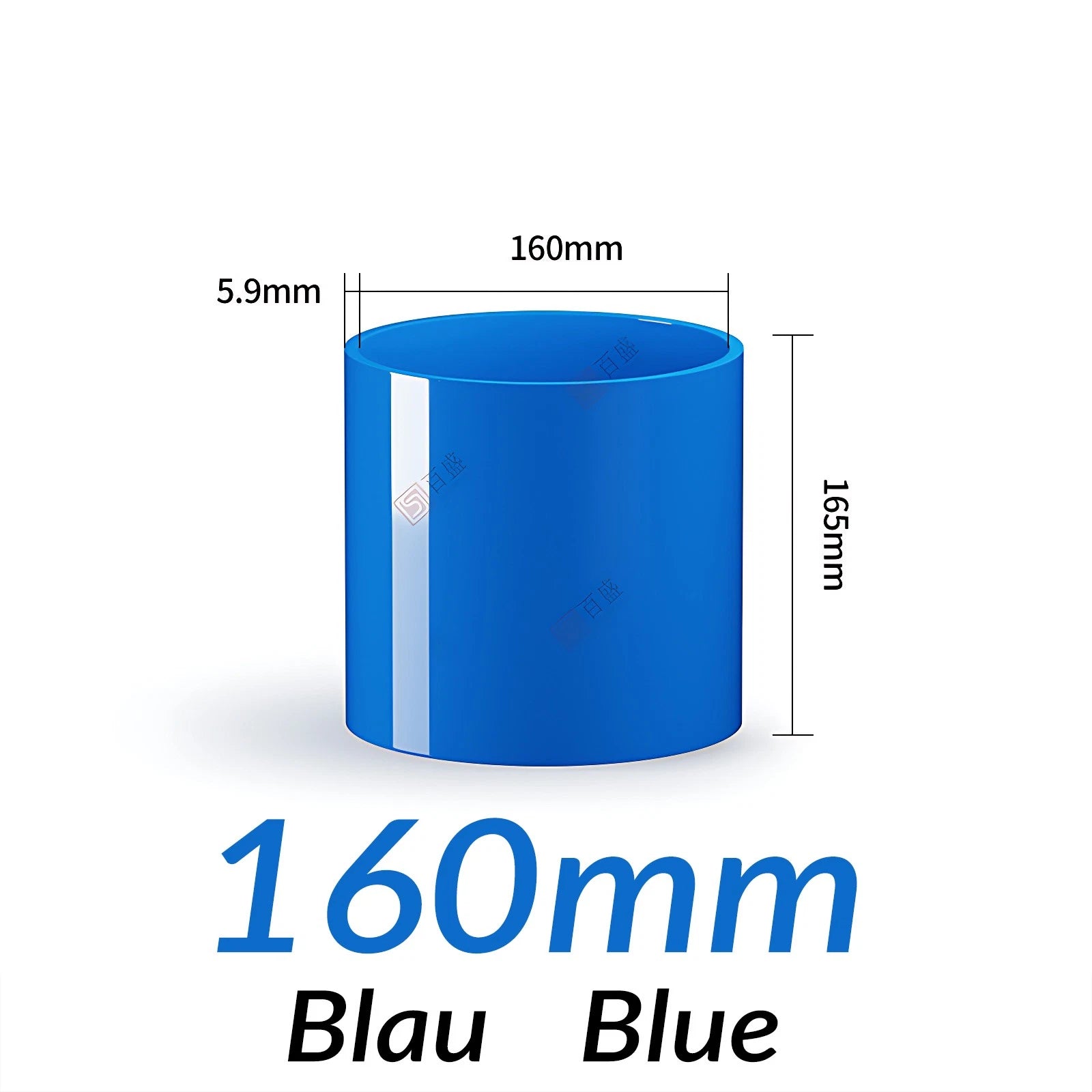 PVC Straight Pipe Coupling Socket — 16mm to 200mm, White / Blue / Grey