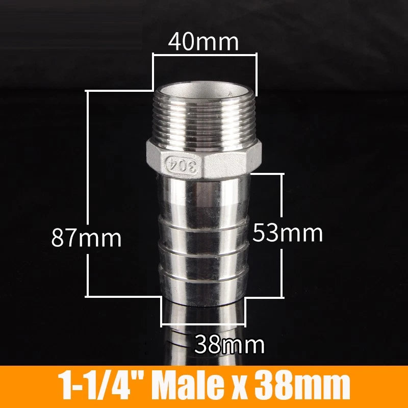 1/4"-4" Inch Female/Male Stainless Hose Connector Fitting For Air Water Fuel Gas