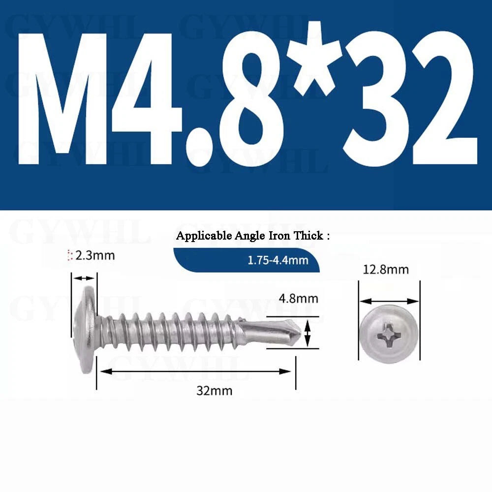 M4.2 M4.8 Self Drilling Wafer Head Screws – Steel & Stainless for Sheet Metal
