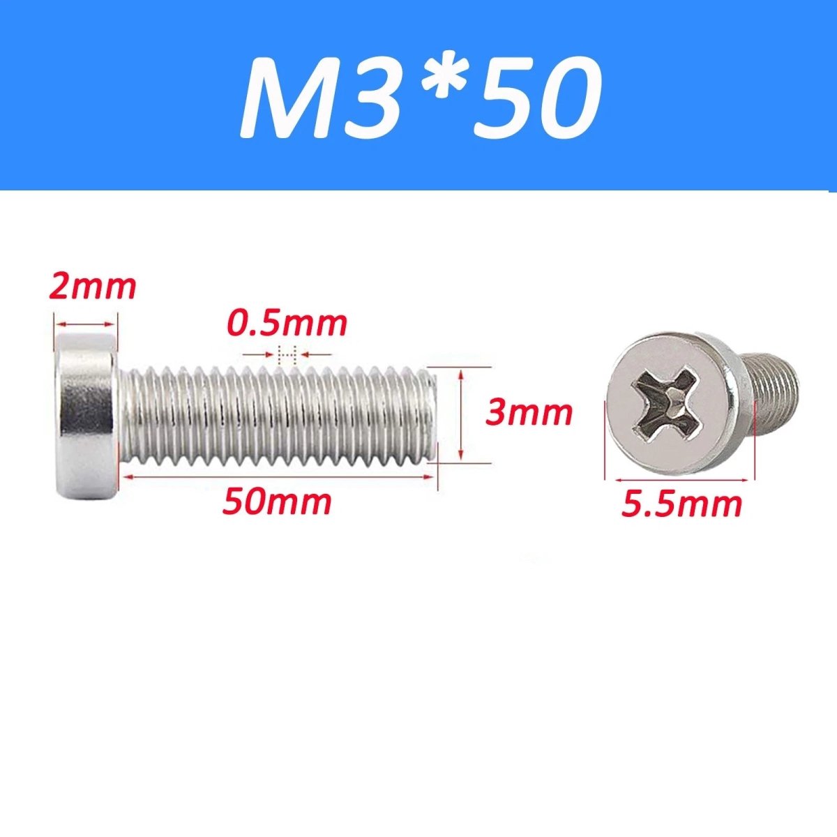 A2 Stainless Steel Cheese Head Phillips Machine Screws | M2–M8 Metric Bolts - HomeDIYer