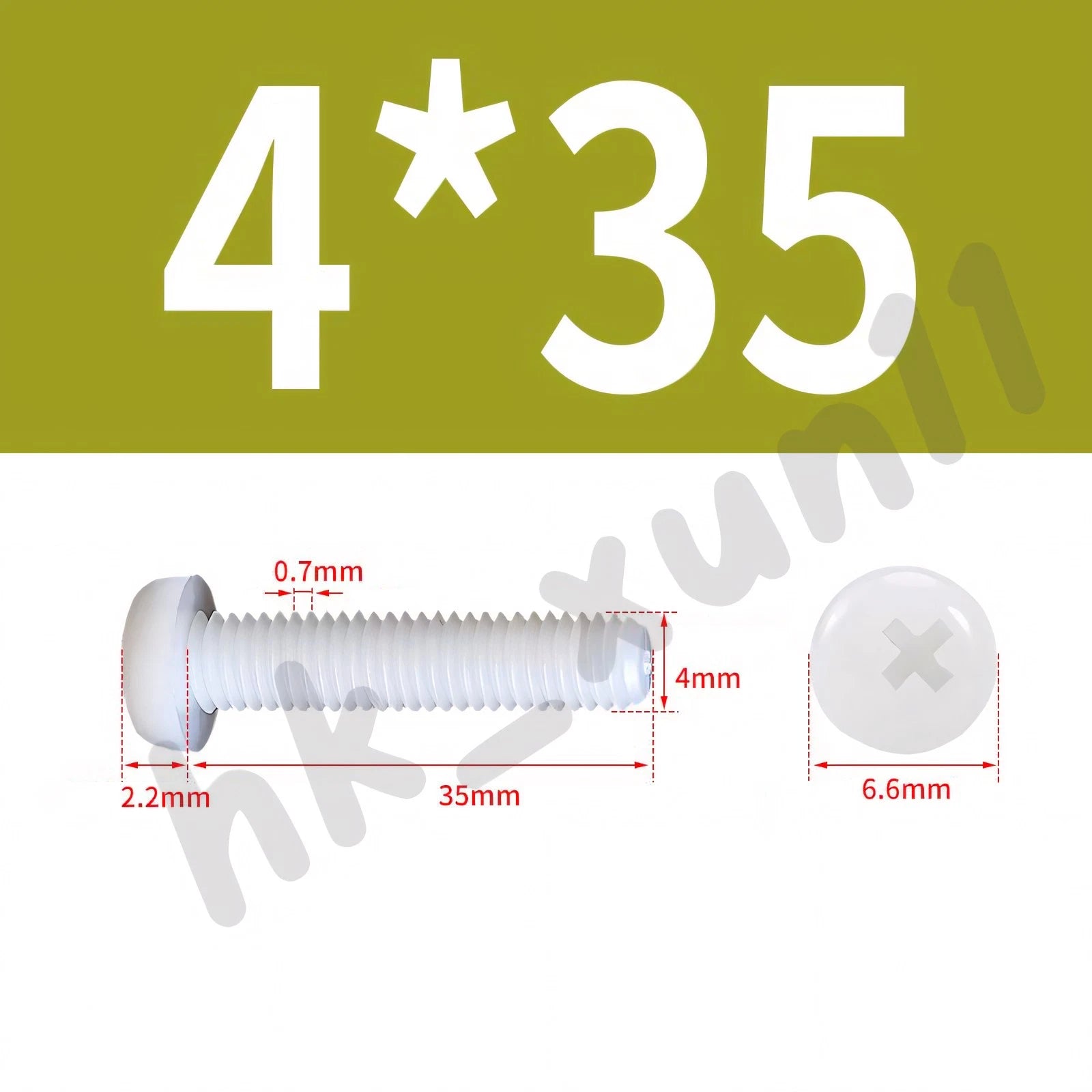 White/Black Nylon Phillips Machine Screws – M2 to M6, Plastic Round Pan Head Bolts