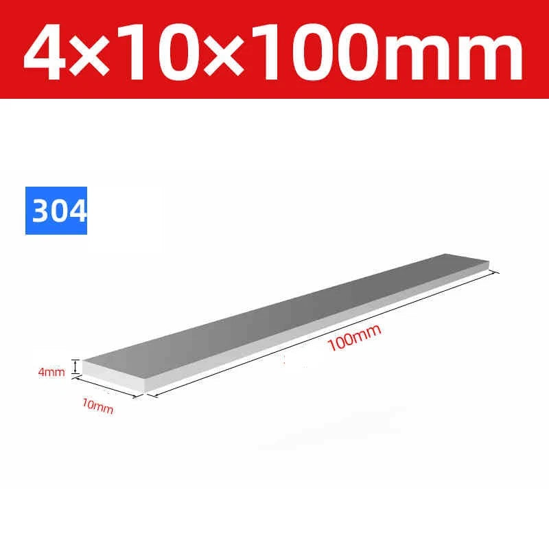304 Stainless Steel Flat Bar Metal Plate Strip Width 10mm-80mm Thick 3mm to 20mm