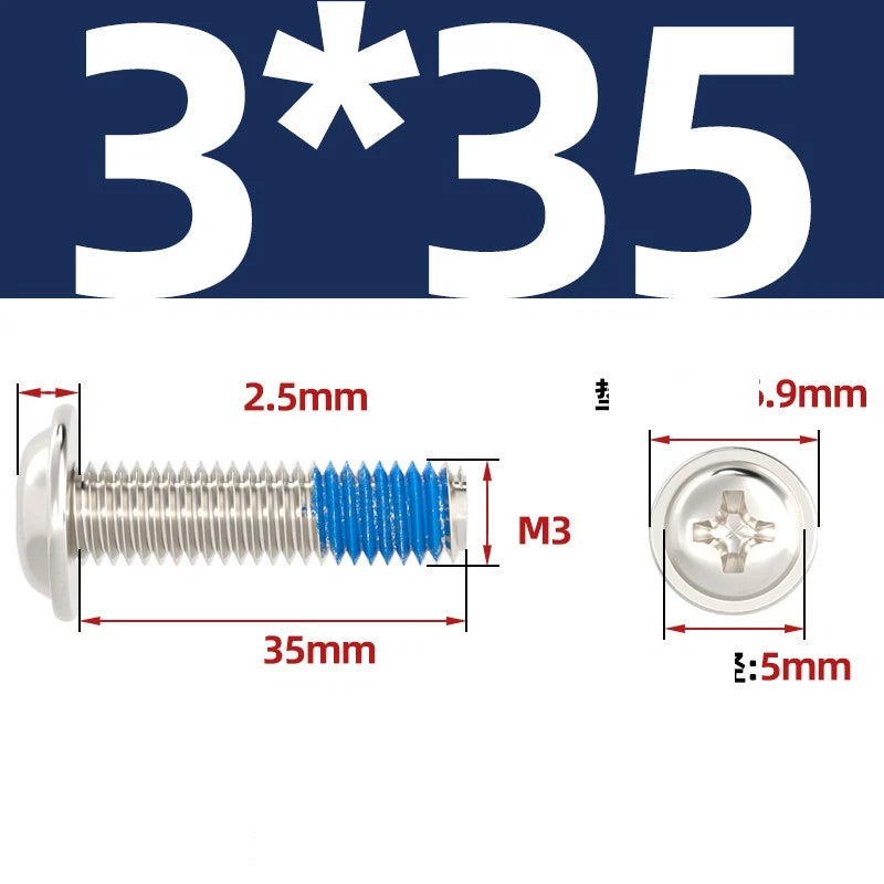 M2–M6 Flanged Button Head Screws – Carbon Steel, Phillips Drive, Nickel or Black Zinc Plated