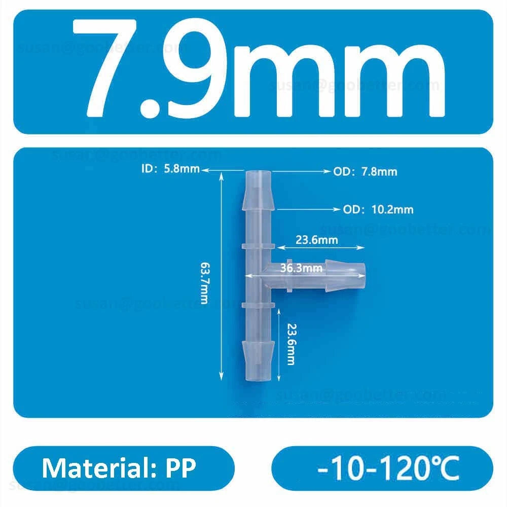 Plastic Barbed Hose Connectors — T-Piece, Elbow & Straight Fittings for Air & Water Lines