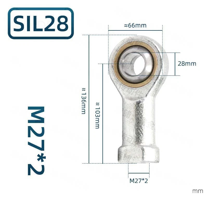 SI Female Series Rod End Bearings M3 M4 M5 M6 M8 M10 - M30 Right-Left Thread