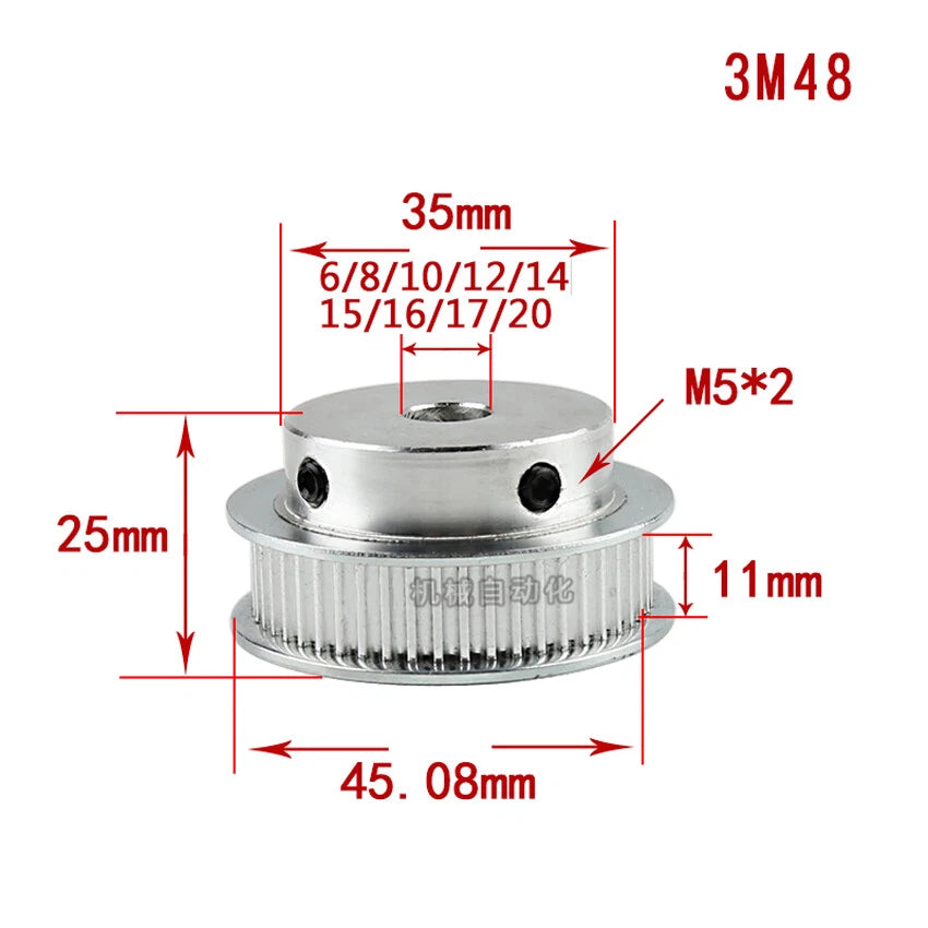 HTD-3M 12-150T Timing Belt Pulleys Synchronous Wheel With Step Tooth Width 11mm
