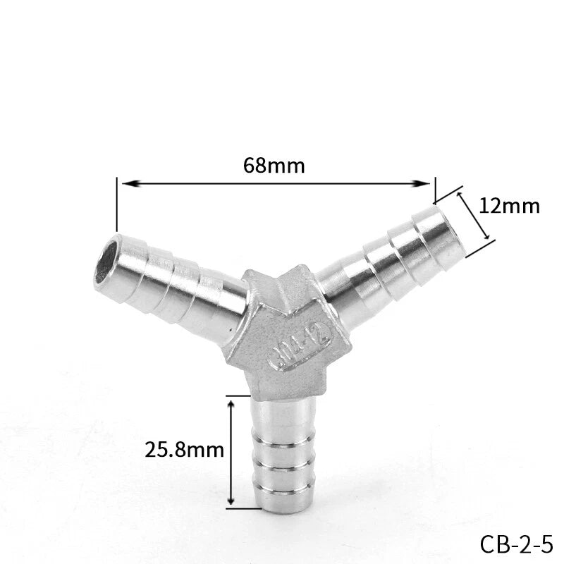 Stainless Steel Barb Hose Fittings — Straight, Elbow, Tee, Y-Piece & Cross