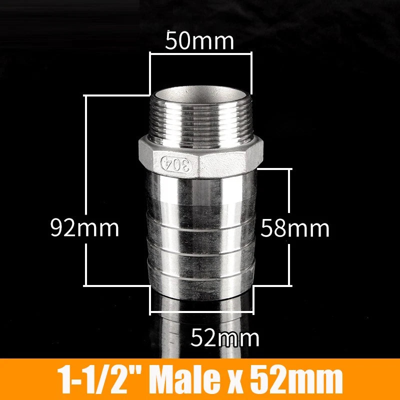 1/4"-4" Inch Female/Male Stainless Hose Connector Fitting For Air Water Fuel Gas