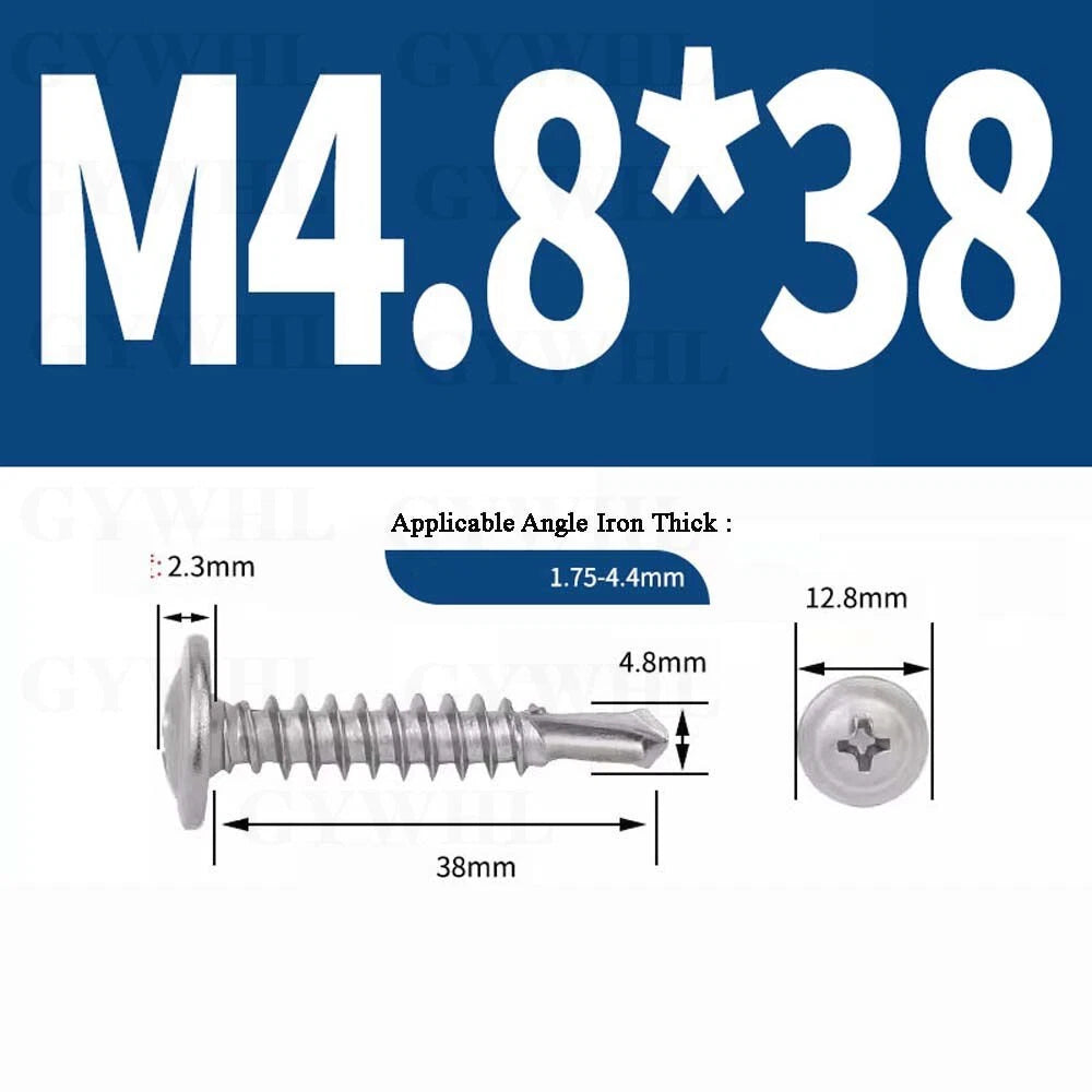 M4.2 M4.8 Self Drilling Wafer Head Screws – Steel & Stainless for Sheet Metal