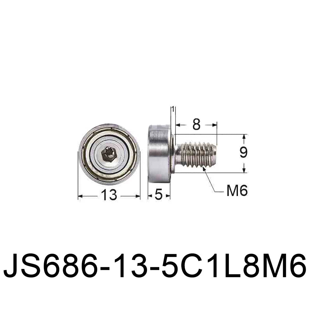 NTBG 7-52mm Metal Ball Bearing Pulley Flat Roller Guiding Wheel M3-M10 Threaded