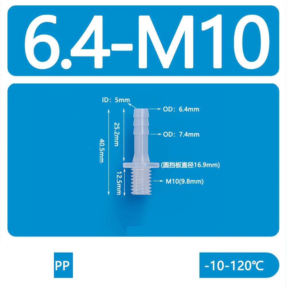 BSP Metric External Thread Straight Barb Connector – Plastic Hose Pipe Fitting
