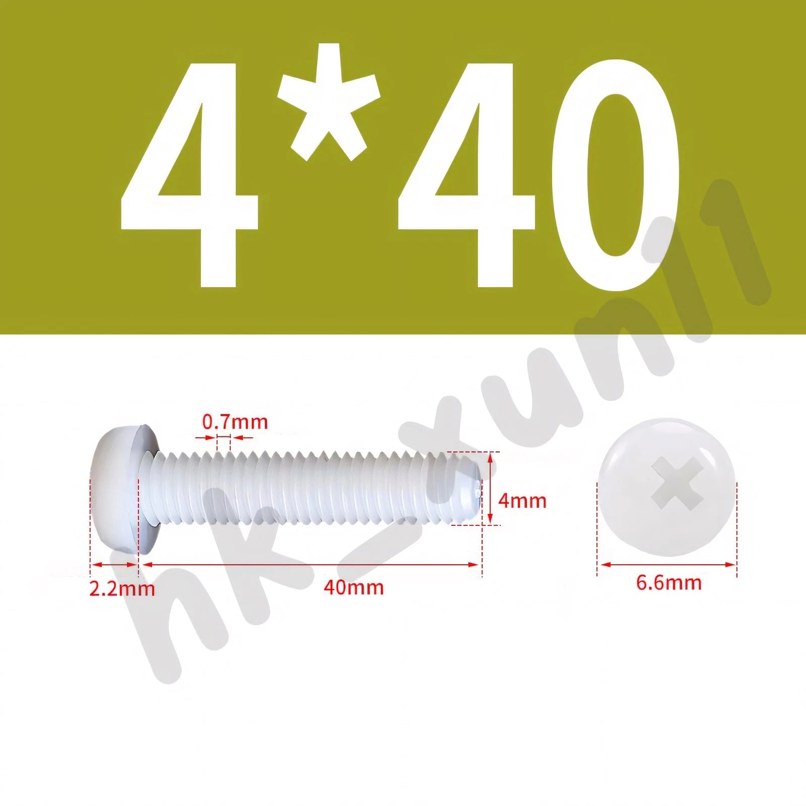 White/Black Nylon Phillips Machine Screws – M2 to M6, Plastic Round Pan Head Bolts