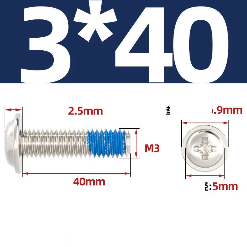 M2–M6 Flanged Button Head Screws – Carbon Steel, Phillips Drive, Nickel or Black Zinc Plated