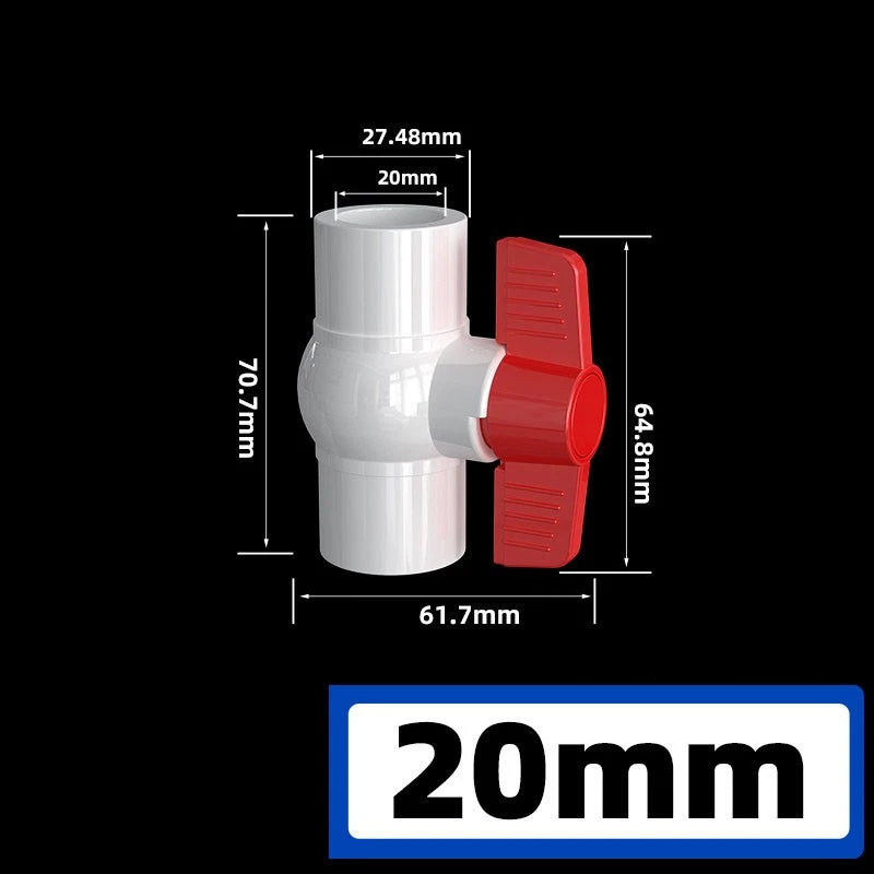 PVC Pipe Fittings White Connector Metric For Aquarium Fish Tank Various Parts