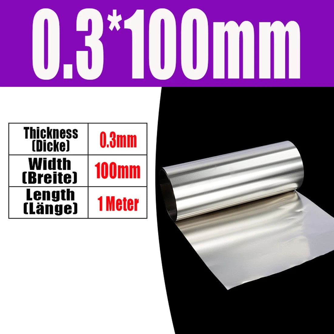 304 stainless Metal Sheet Foil Plate Strip Thickness 0.01mm-2mm Model Making DIY