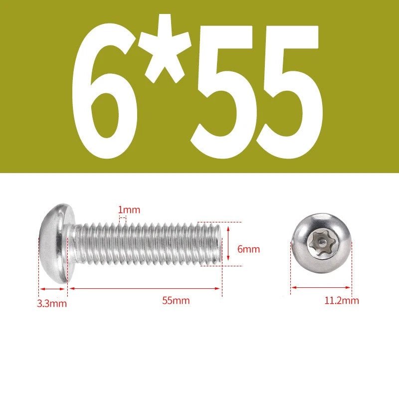 M5 M6 A2 Stainless Pan Head Torx Pin Security Machine Screws | Anti - Vandal Bolts - HomeDIYer