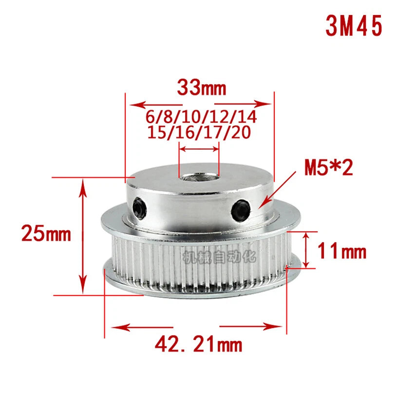 HTD-3M 12T-150T Timing Belt Pulley Pitch 3mm Tooth Width 11mm Synchronous Wheel