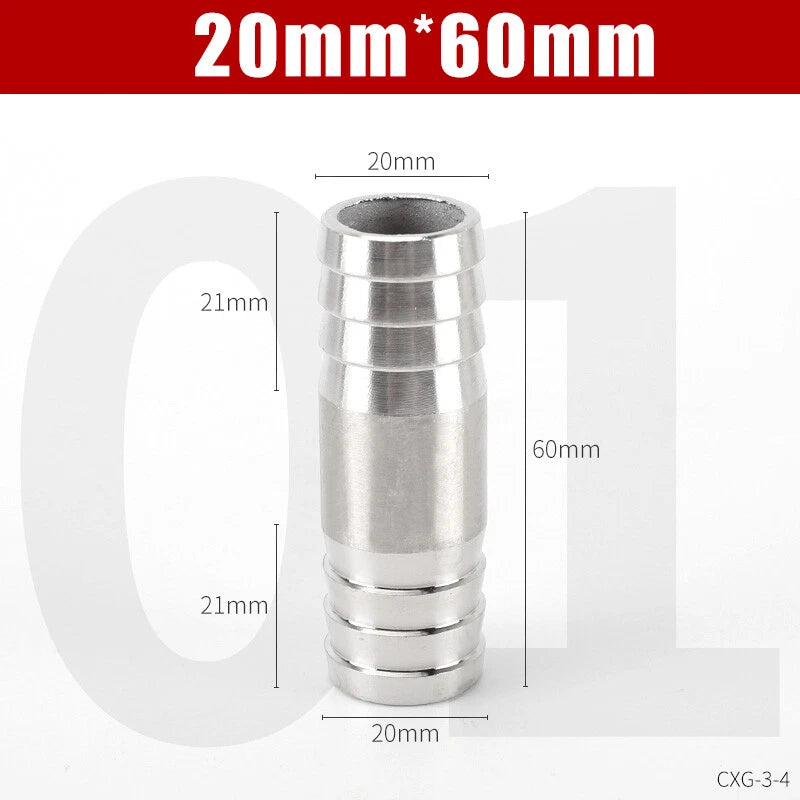 Stainless Steel BSP Hose Tail Connector Fitting — Y / L / T / Inline Type