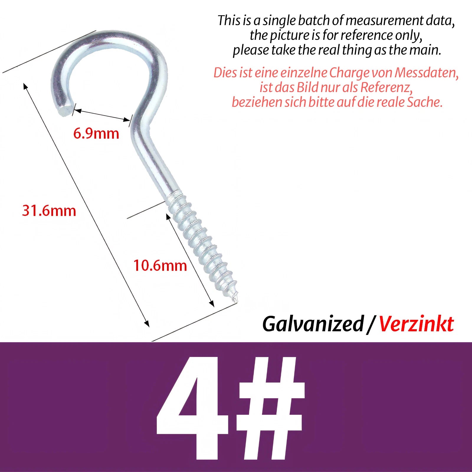 Screw-In Eye Hooks & Open Hooks — Nickel, Zinc & 304 Stainless, 16–106mm, All Sizes