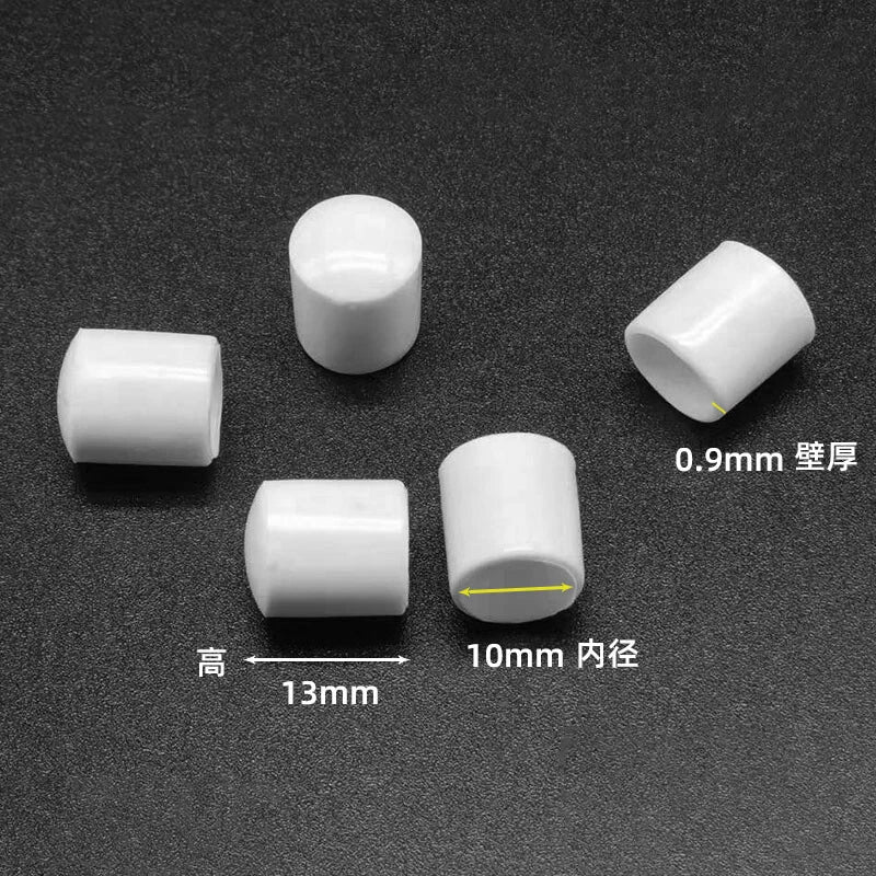 Goobetter Round PVC Rubber End Caps – 2.5mm to 19mm (Black, White, Transparent)
