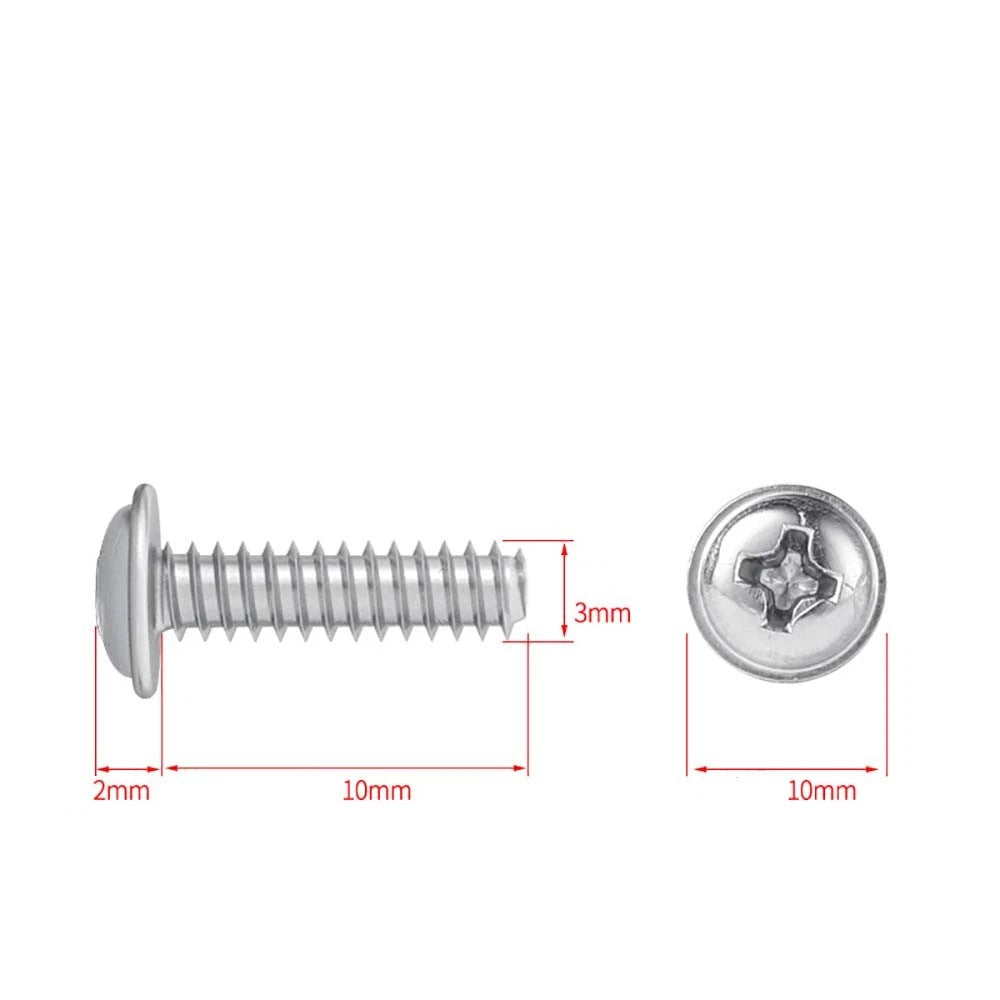 M1.7–M4 Stainless Steel Phillips Pan Head Machine Screws — 304 A2, Multiple Sizes