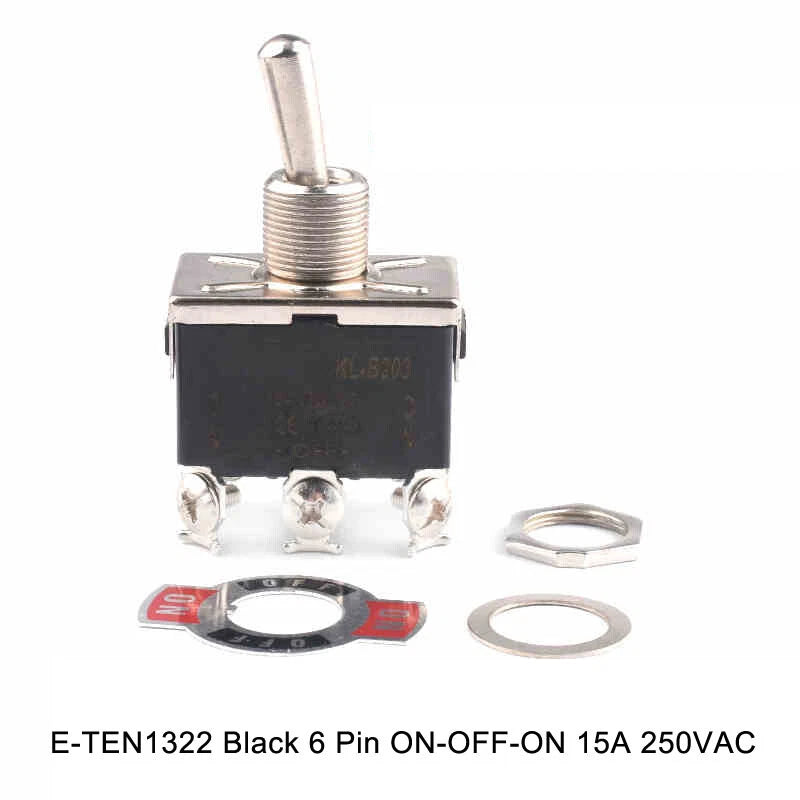 Toggle Switch Heavy Duty ON-OFF ON-ON ON-OFF-ON – MTS E-TEN PS DS438 Series 125VAC 250VAC