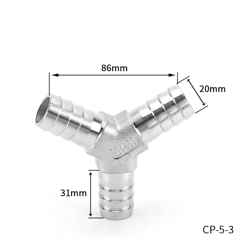 Stainless Steel Barb Hose Fittings — Straight, Elbow, Tee, Y-Piece & Cross