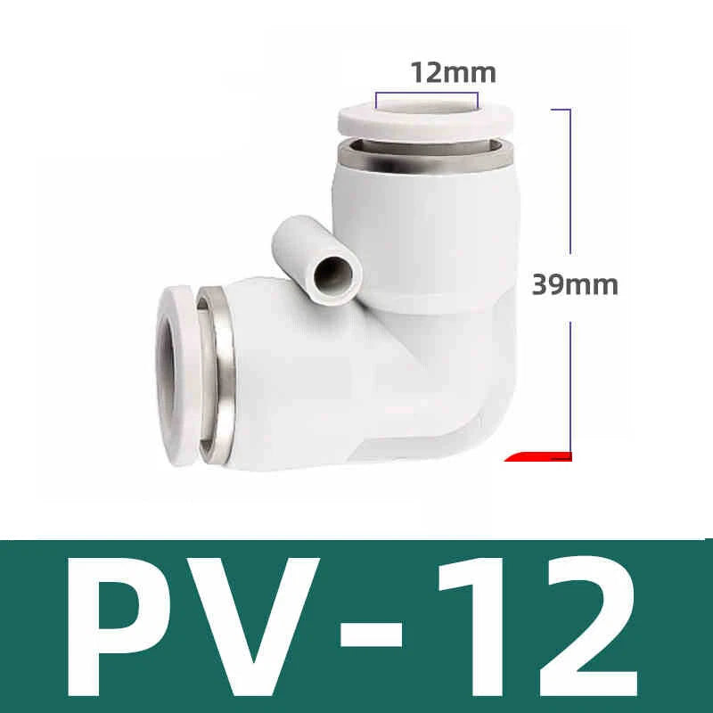White Pneumatic Push Fit Connector Tube Pipe Joiner Air Water Lines Hose 4-16mm