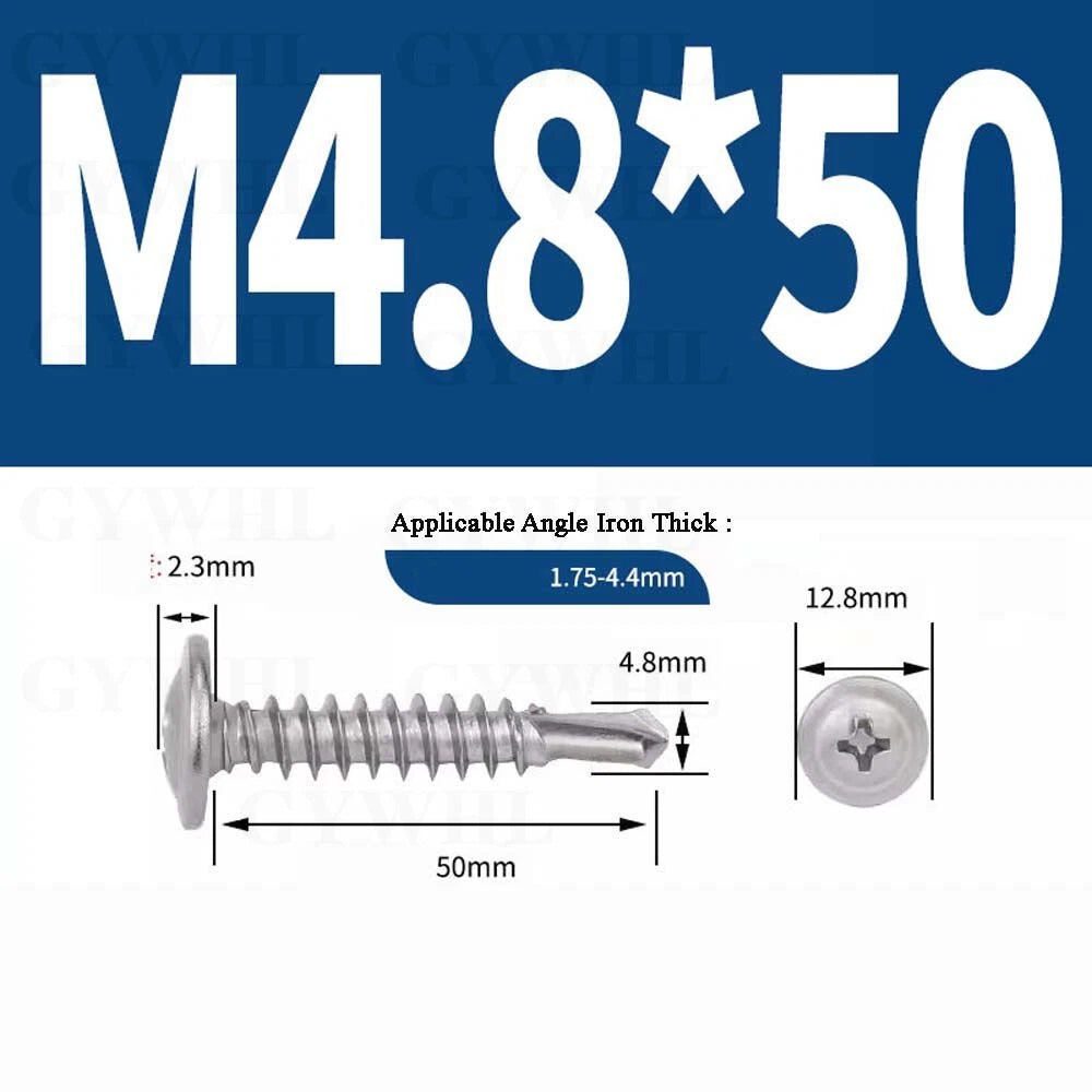 M4.2 M4.8 Self Drilling Wafer Head Screws – Steel & Stainless for Sheet Metal