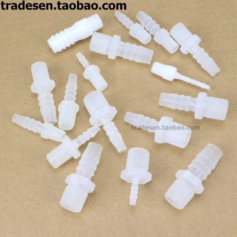 Plastic Hose Barb Fittings — Straight, Reducer, L, T, Y-Shape Pagoda Connectors