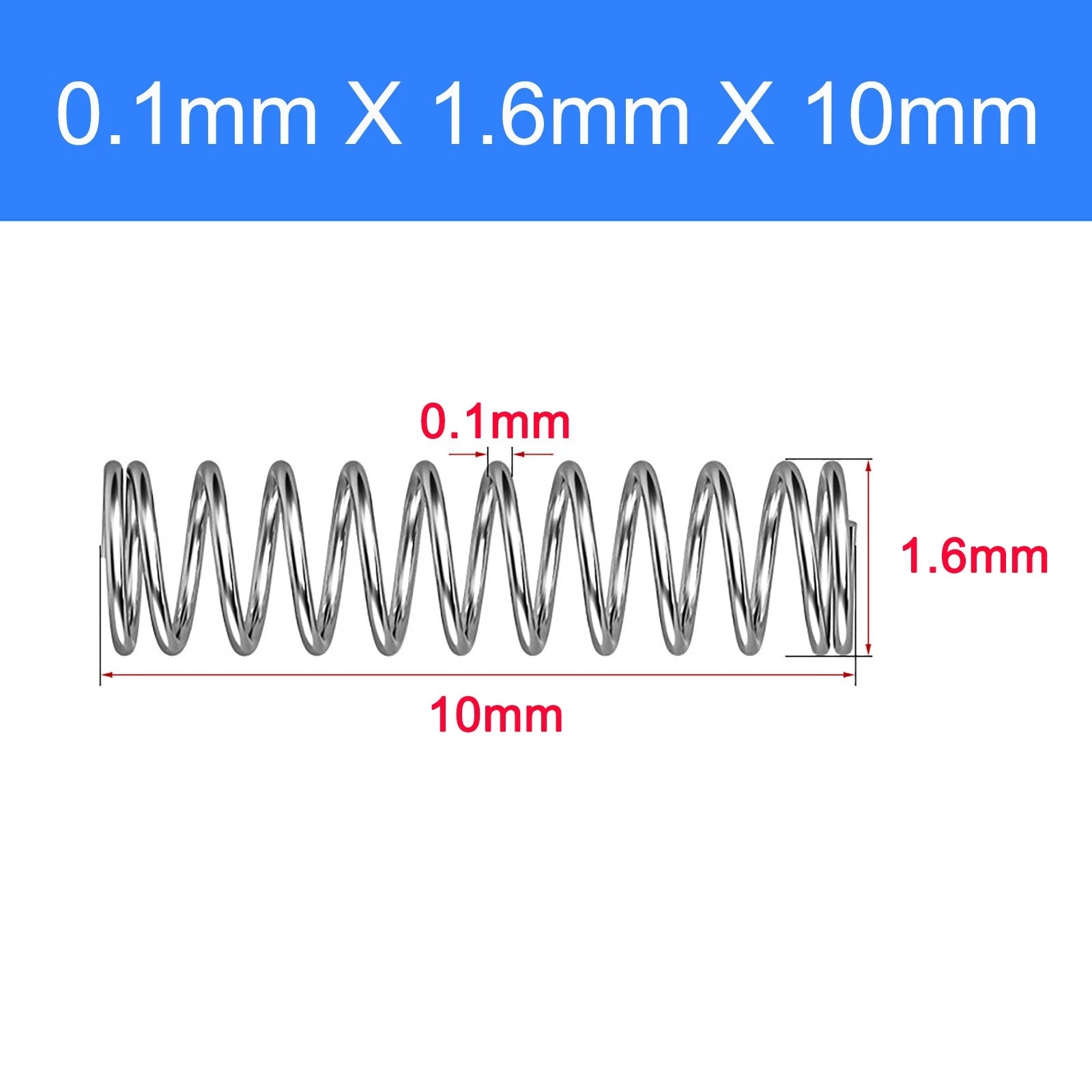 Small Micro Compression Spring Stainless Steel 0.1mm Wire Miniature Precision