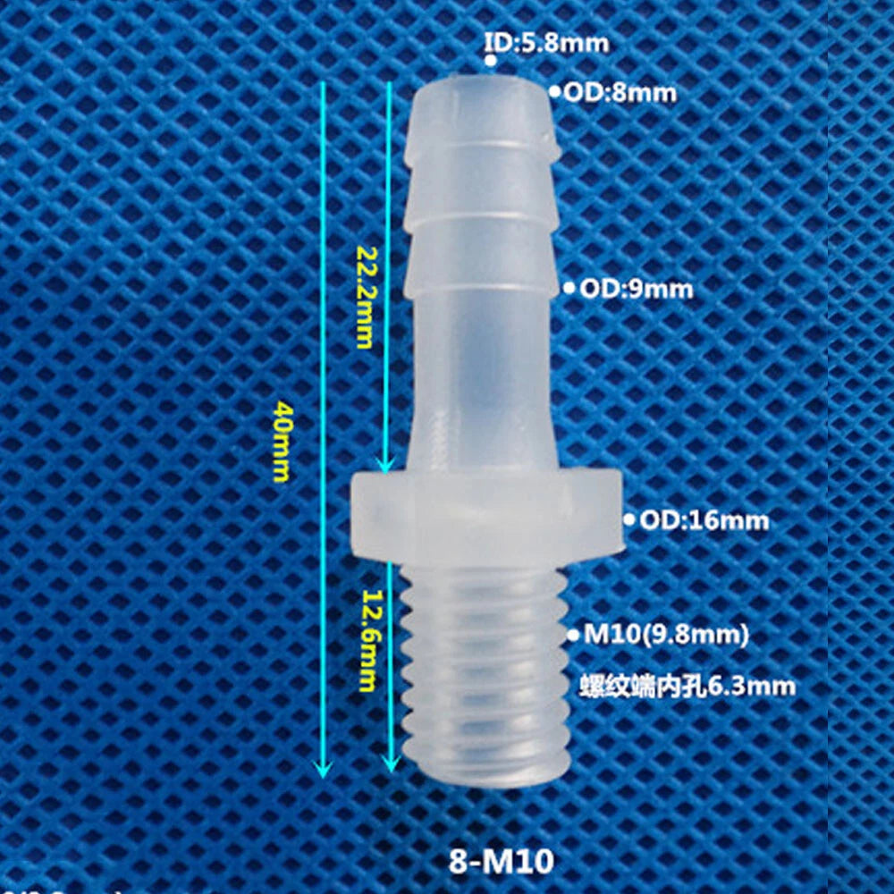 BSP Metric External Thread Straight Barb Connector – Plastic Hose Pipe Fitting