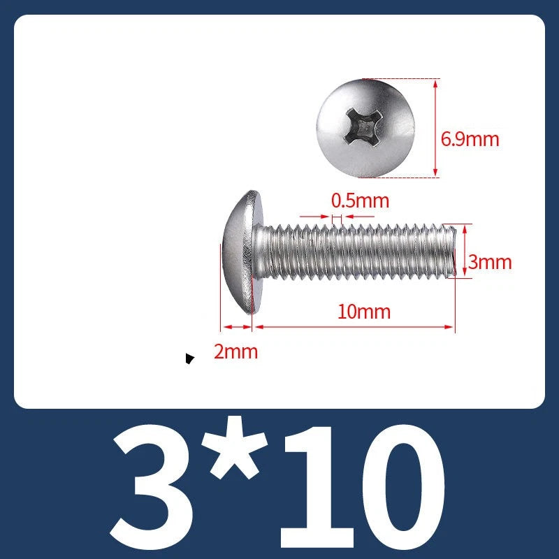 Phillips Flat Head Machine Screws M2-M8 | A2/A4 Stainless Steel