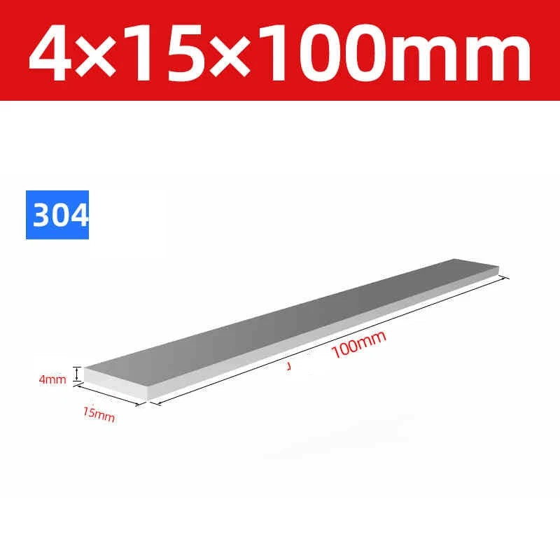 304 Stainless Steel Flat Bar Metal Plate Strip Width 10mm-80mm Thick 3mm to 20mm