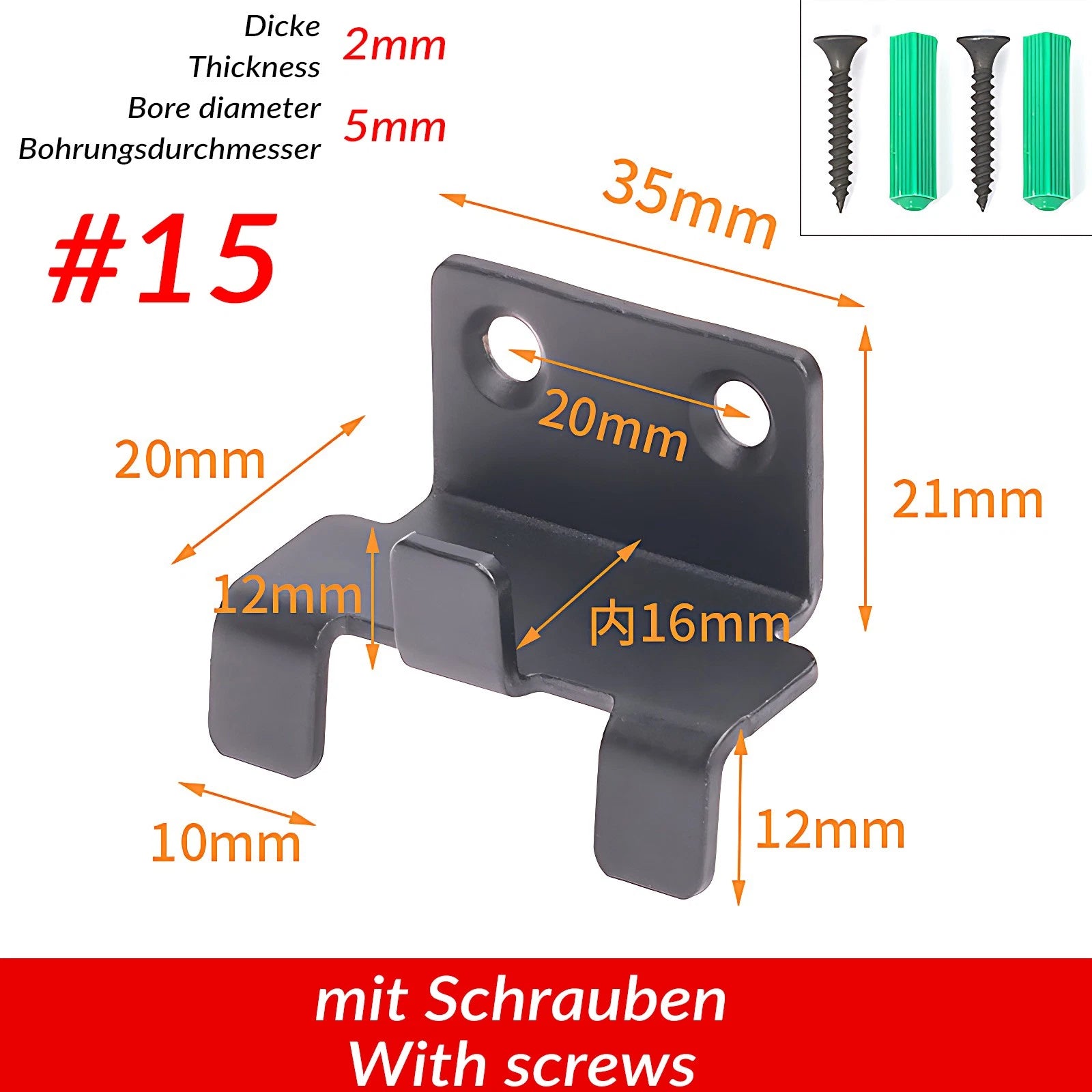 U Shaped Brackets Flat Hooks Stainless Hooks Ceramic Tile Display Bracket