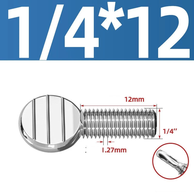 M4–M10 & 1/4"-5/16" Spade-Head Thumb Screws – A2 304 Stainless Steel, Tool-less Hand Grip