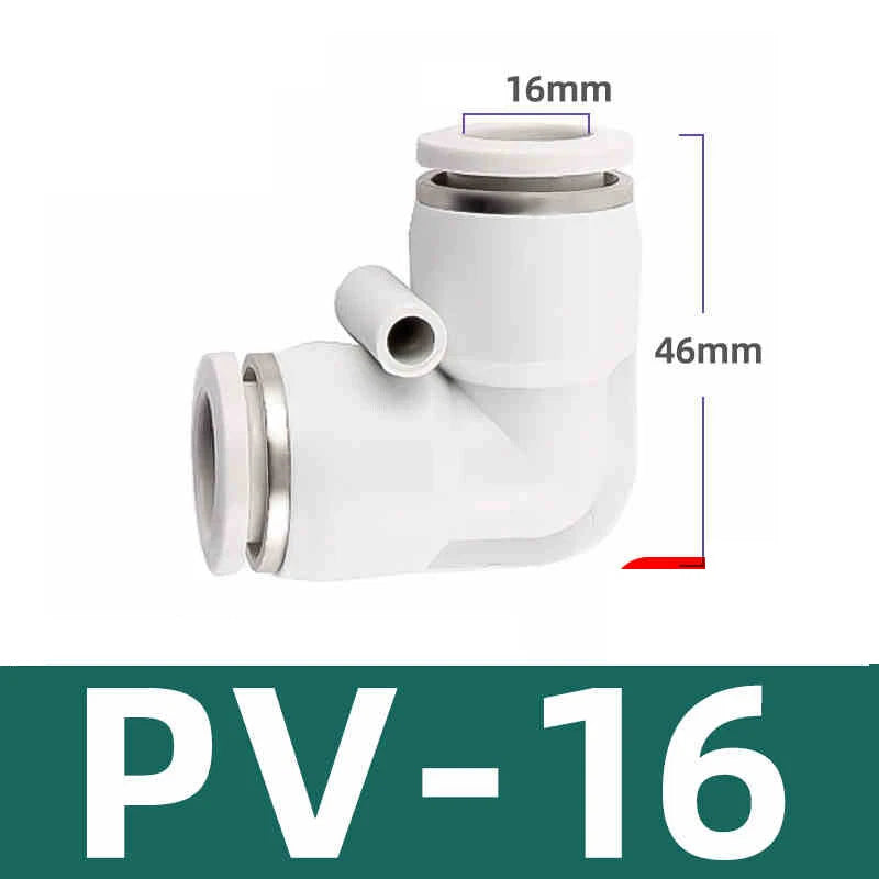 White Pneumatic Push Fit Connector Tube Pipe Joiner Air Water Lines Hose 4-16mm