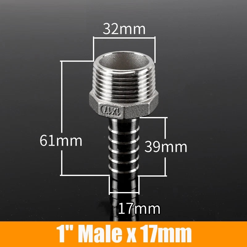 1/4"-4" Inch Female/Male Stainless Hose Connector Fitting For Air Water Fuel Gas