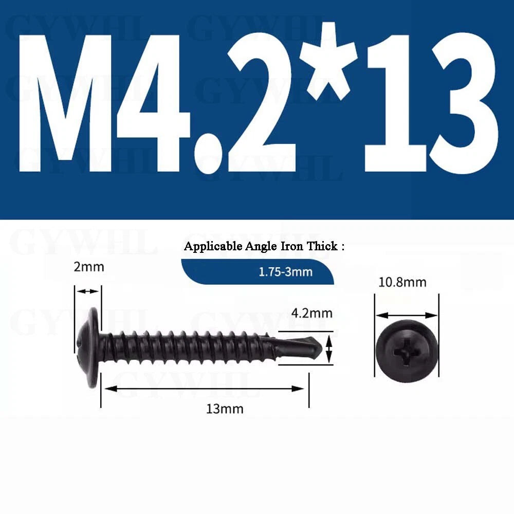 M4.2 M4.8 Self Drilling Wafer Head Screws – Steel & Stainless for Sheet Metal