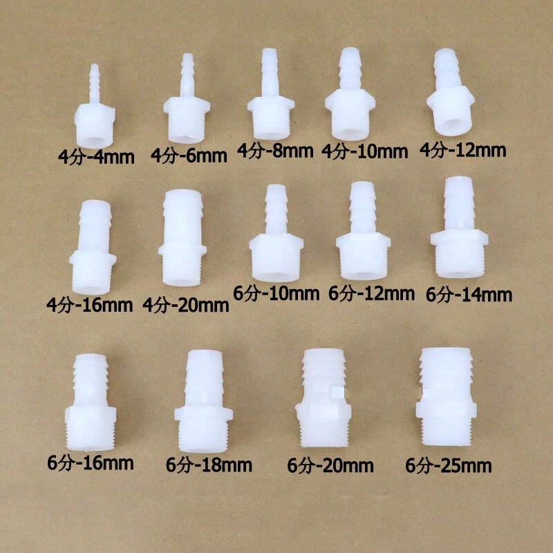 Plastic Hose Barb Fittings — Straight, Reducer, L, T, Y-Shape Pagoda Connectors